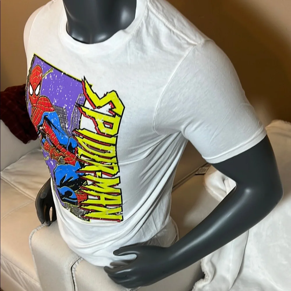 Marvel Men’s Spider-Man White & Red Short Sleeve T-Shirt Size Small - Picture 3 of 5